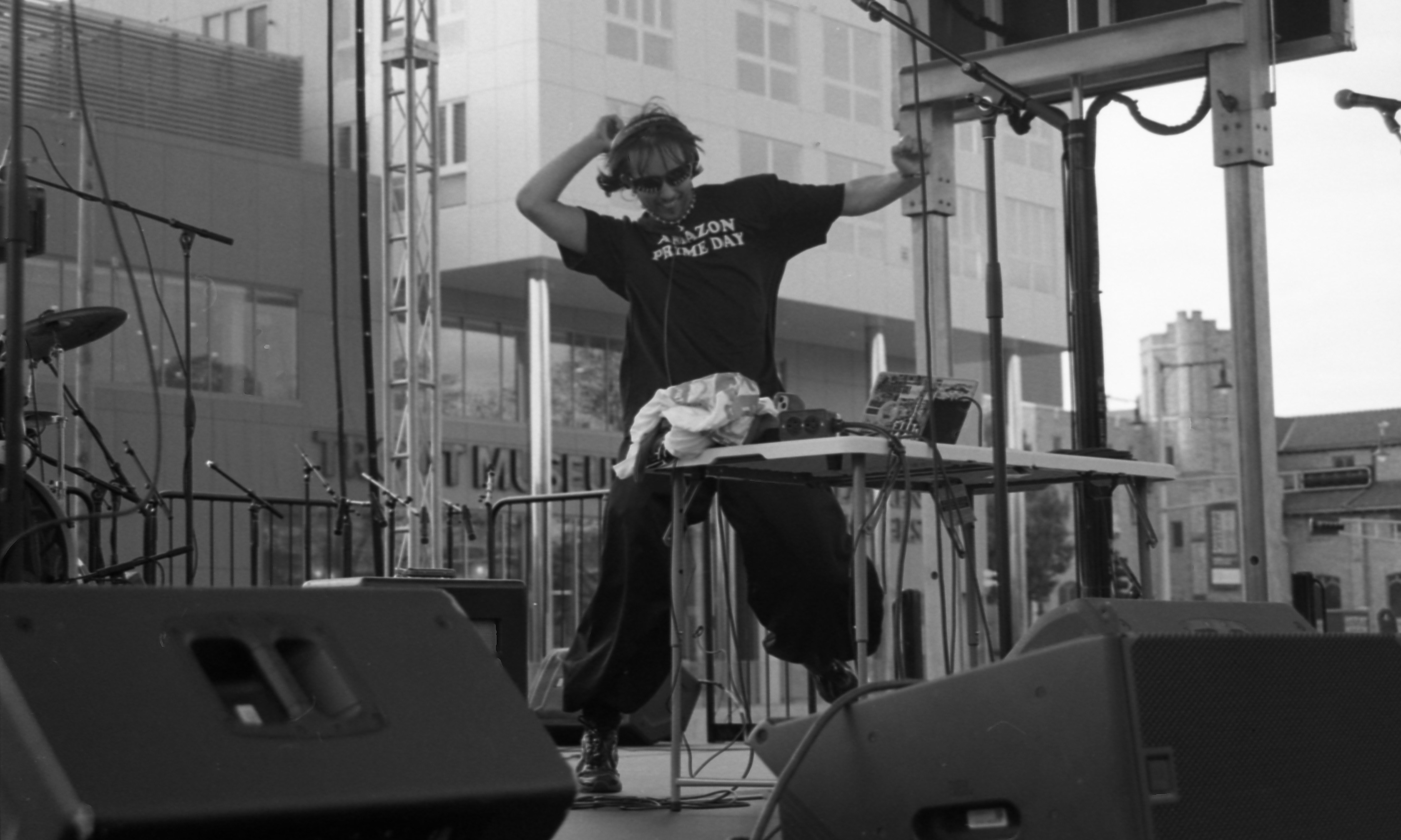 Myles performing a live outdoor set